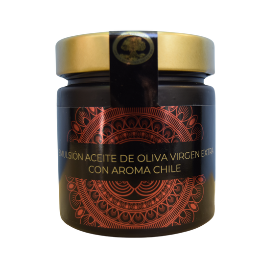 Emulsion aceite de oliva virgen extra con chile (200 grs.) – toque picante y vibrante | Olivar de Castro