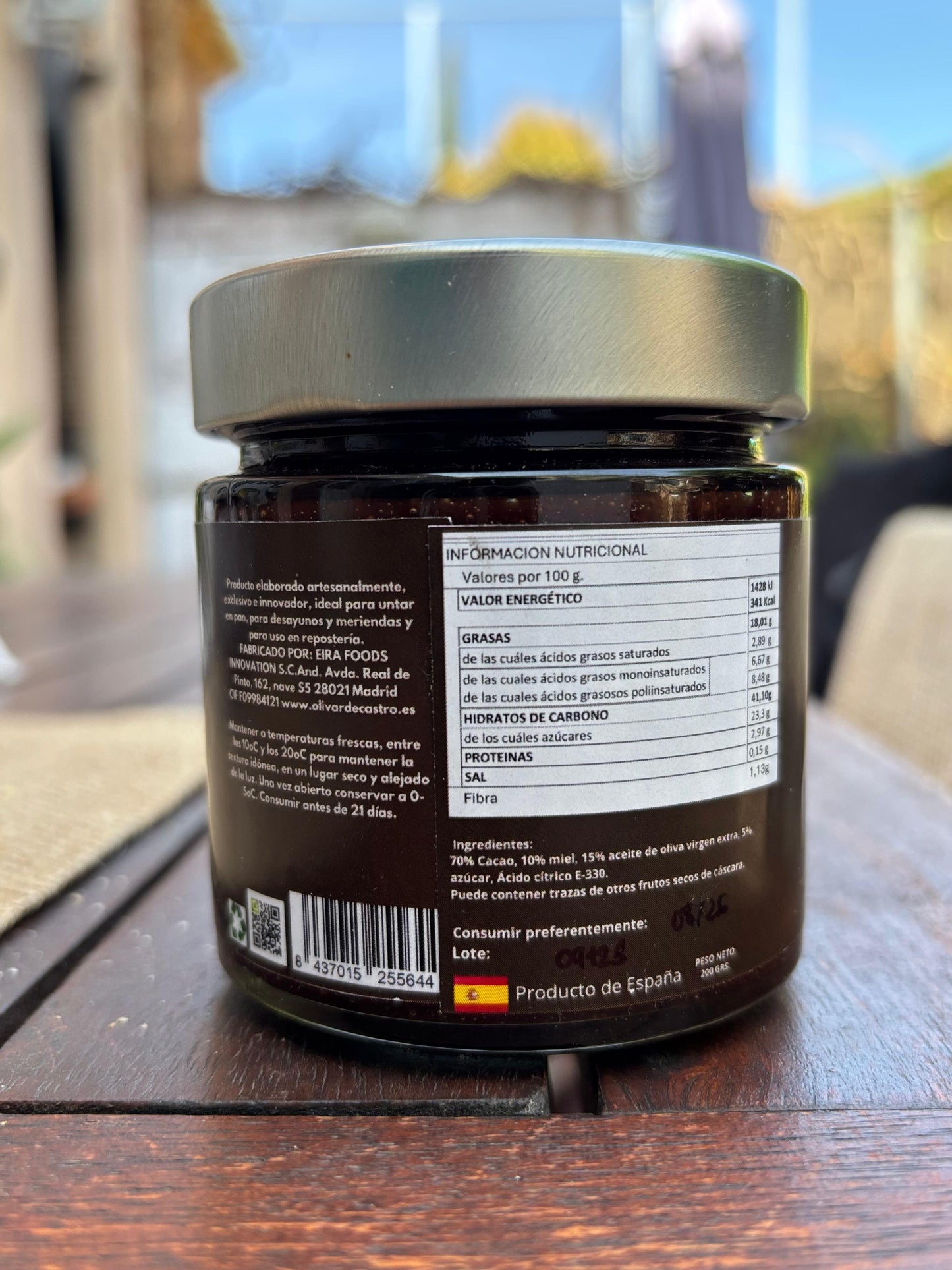 Crema de cacao y miel (200 grs.) | Olivar de Castro